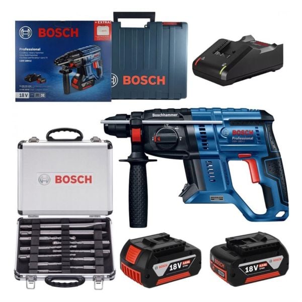 Bosch GBH 180 Li Akülü Hilti Kırıcı Delici + 11 Parça Sds Set - 0615990M33
