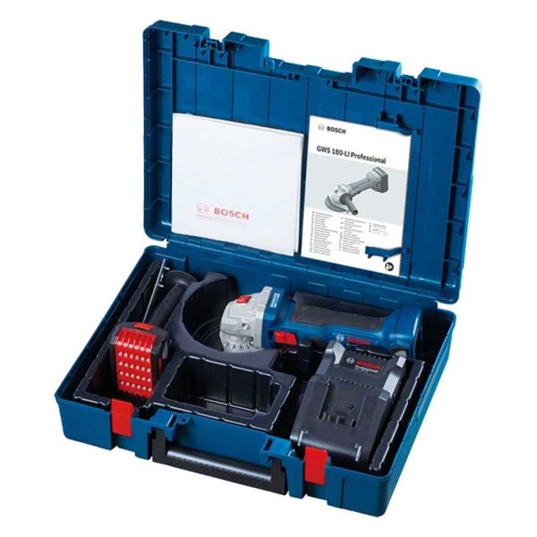 Bosch GWS 180 Li Akülü Avuç Taşlama Tek Akü 1x4.0Ah - 06019H9025