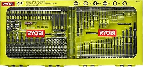 Ryobi RAKDD200 200 Parça Delme Ve Vidalama Seti