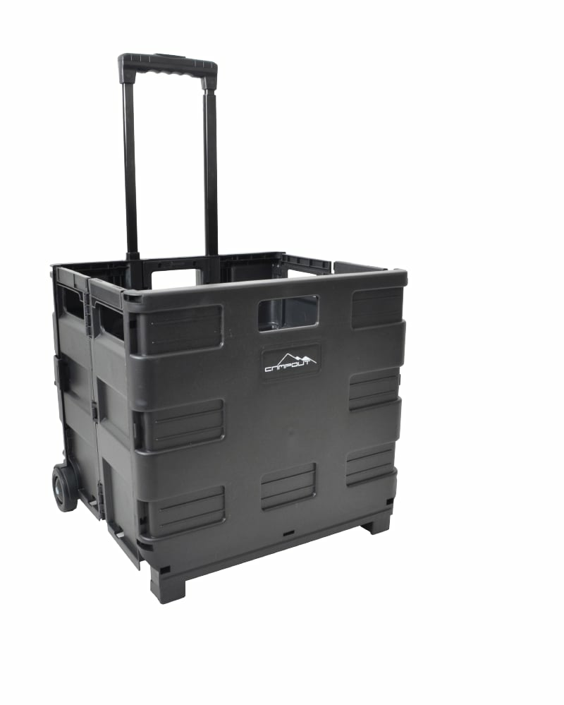 NURGAZ Katlanır Tekerlekli Kamp Kasası (NG C139 Siyah)