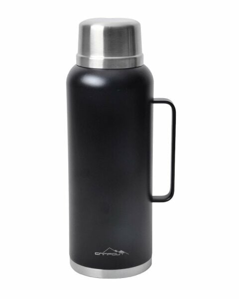 NURGAZ Campout Çift Katmanlı Termos 2600 ml Siyah (NG 166)