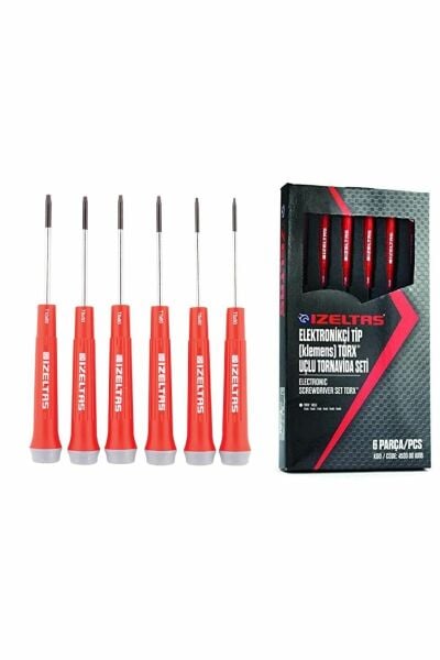 İzeltaş- Elektronikçi Tip Klemens Torx Uçlu Tornavida Takımı 6 Parça