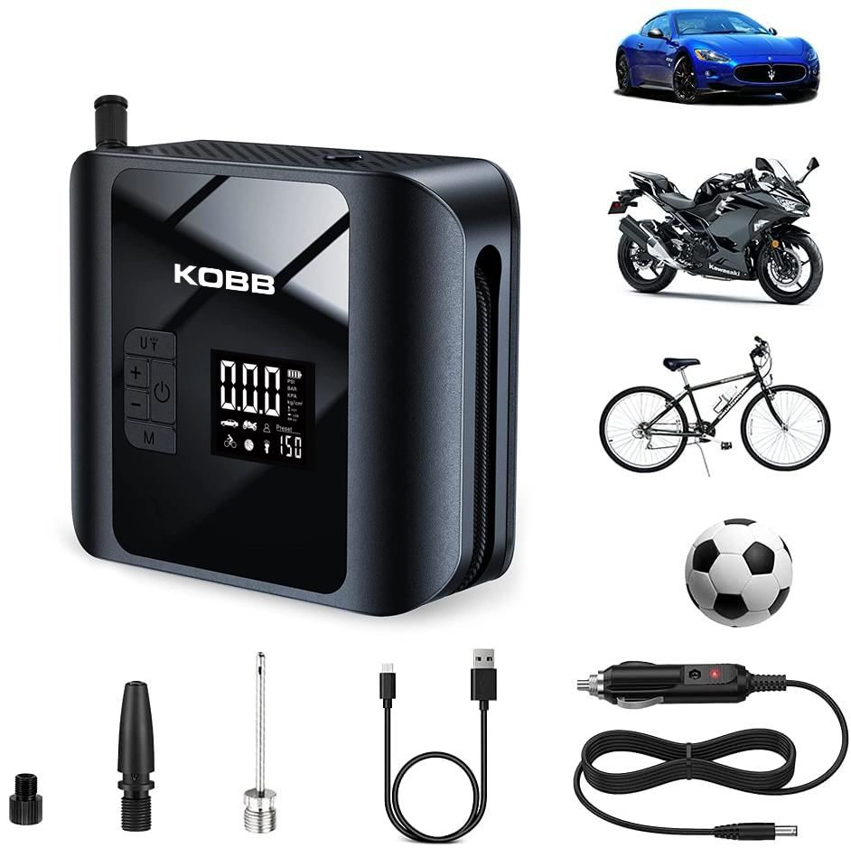 KOBB KB420 Şarjlı Dijital Lastik Şişirme Pompası 150 PSI