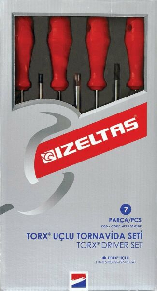 İzeltaş- Torx Uçlu Tornavida Seti 7 Parça