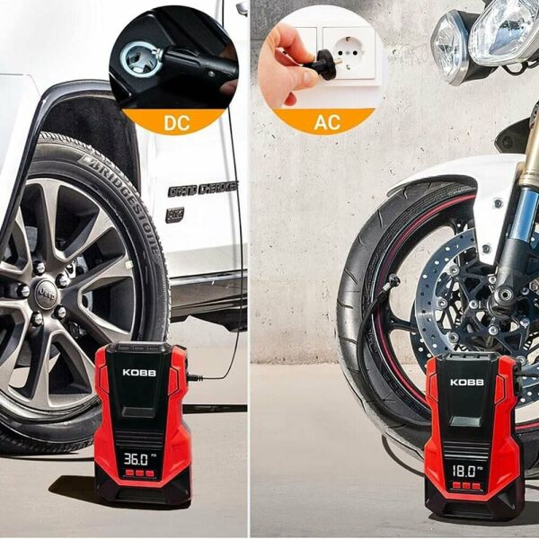 KOBB KB220 Dijital Lastik Şişirme Pompası 12/220 Volt