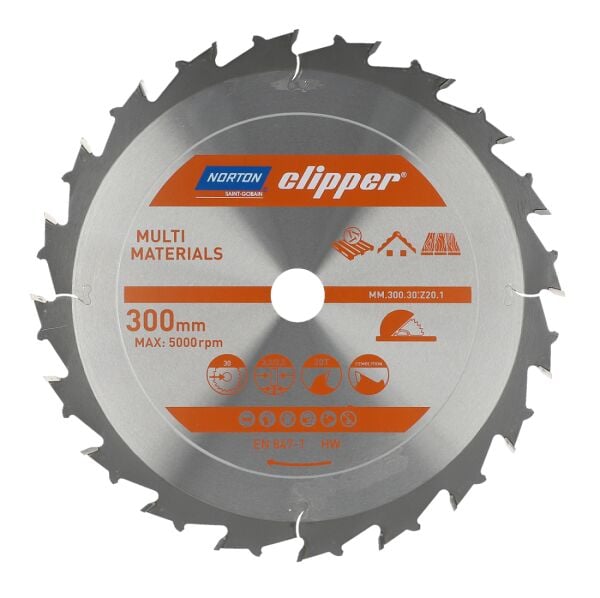 NORTON Clipper Ahşap için 300x30 mm 20 Diş Elmas Daire Testere Bıçağı