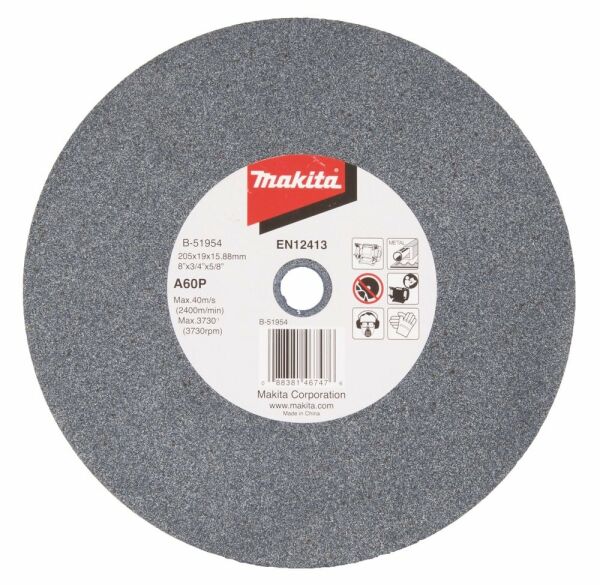 MAKİTA 205x19x15,8 mm NK Bileme Taşı 60 kum GB 801  İçin (B-51954)