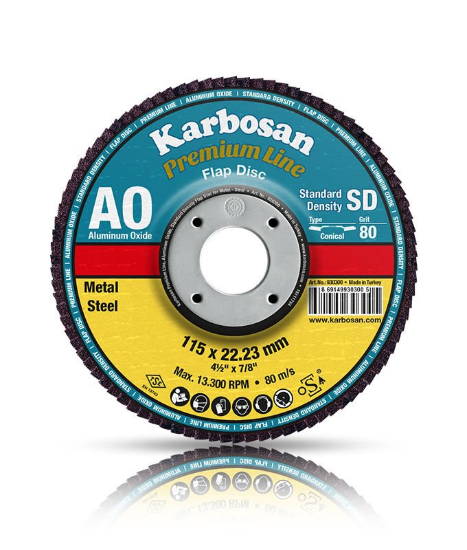 Karbosan 180mm 60 Kum AO Flap Disk Zımpara Premium Line 983220
