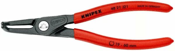 KNIPEX Ağır Hizmet Eğri Uçlu İç Segman Pensesi 165 mm (4821J21)
