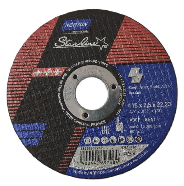 NORTON 115x2.5 mm Metal Kesme Taşı (Starline)