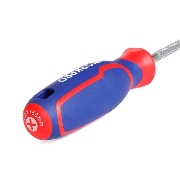 WORKPRO WP200503 2 Parça Profesyonel CR-V Manyetik Tornavida Seti