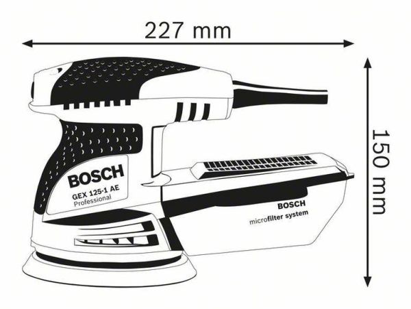 Bosch GEX 125-1 AE Eksantrik Zımpara Makinesi 250 Watt