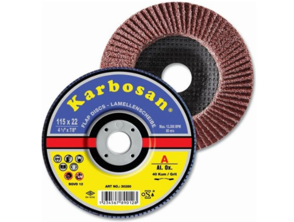 Karbosan 115mm 60 Kum AO Flap Disk Zımpara Premium Line 982980