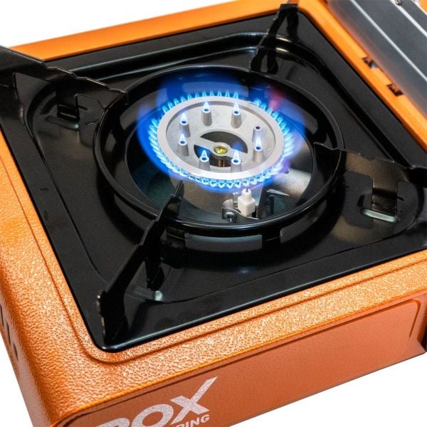 ROX Camping Portatif Kamp Ocağı Turuncu - 2 Adet Rox Gaz Kartuş HEDİYELİ