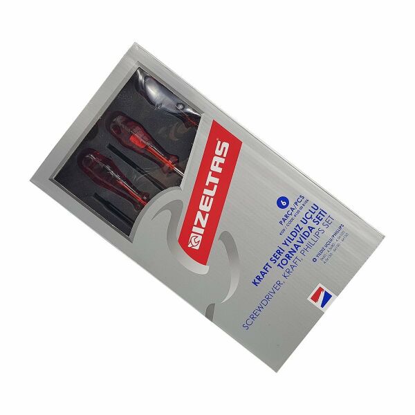 İzeltaş- Kraft Seri Yıldız Uçlu Tornavida Seti 6 Parça - 4120008106