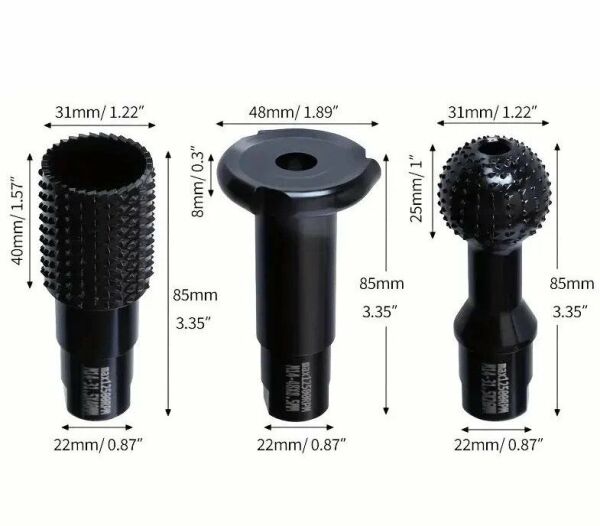 NEXON 6229 Ahşap İşleme Törpü Seti 3 Parça (Avuç Taşlama Makinası İçin)