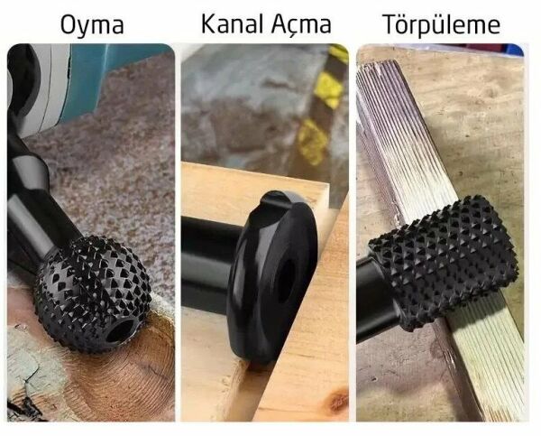 NEXON 6229 Ahşap İşleme Törpü Seti 3 Parça (Avuç Taşlama Makinası İçin)