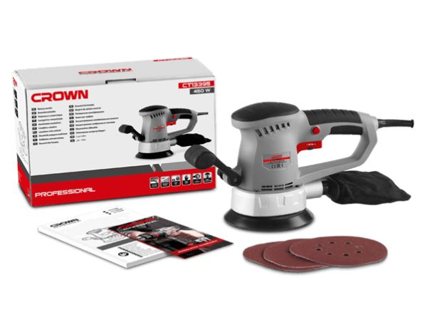 CROWN CT13395 Eksantrik Zımpara Makinası 150 mm 450 Watt