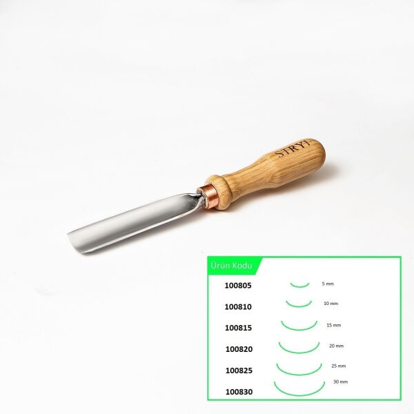 STRYI 100825 Düz Tip Oluklu Ahşap Oyma Iskarpelası 25 mm