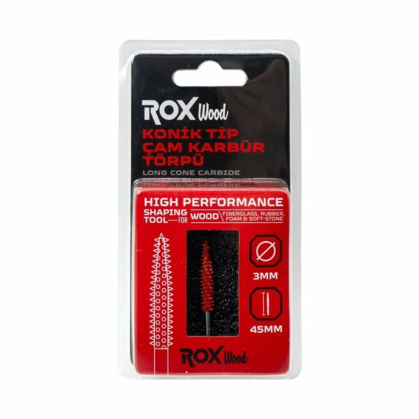 ROX WOOD Karbür Uzun Konik Çam Tip Ahşap Şekillendirme Törpü (153ROX0276)
