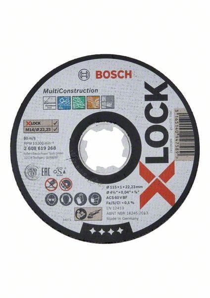 BOSCH 115x1 mm X-Lock Rapido Multi Material Kesme Taşı