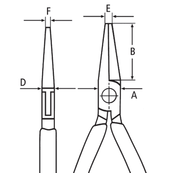 KNIPEX Elektronikçi Kargaburun 115 mm (3521115)