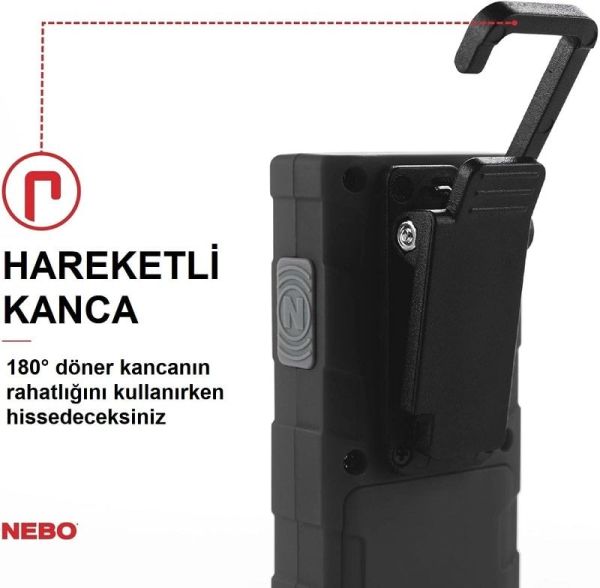 NEBO Tino Pilli LED El Feneri 300 Lümen Siyah (NEBO 6809)