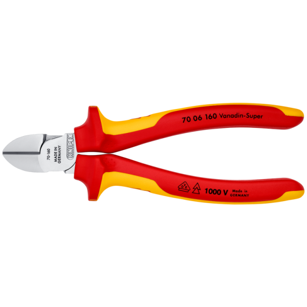 KNIPEX VDE 1000 Volt Elektrikçi Yan Keski 160 mm (7006160)