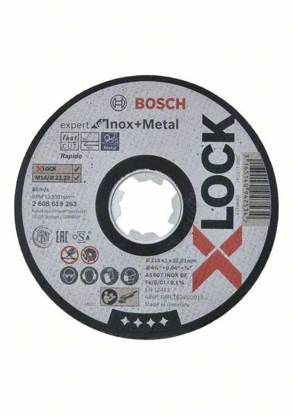 BOSCH 115x1 mm X-Lock Expert Inox Kesme Taşı
