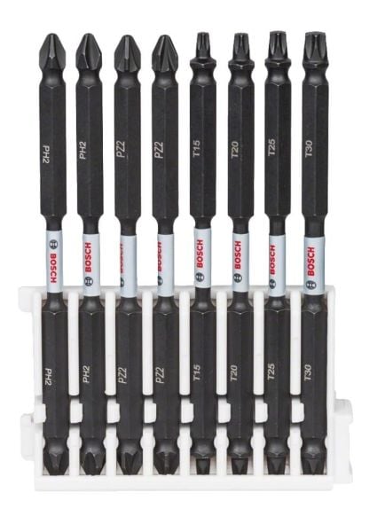 BOSCH Impact Control 8'li Çift Taraflı Bits Uç Seti 110 mm Boy (Torklu Vidalamalar için)