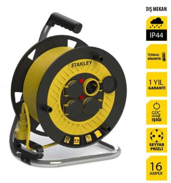 STANLEY ST-P-5015 Makaralı Ara Kablo 3x1.5 mm 50 Metre