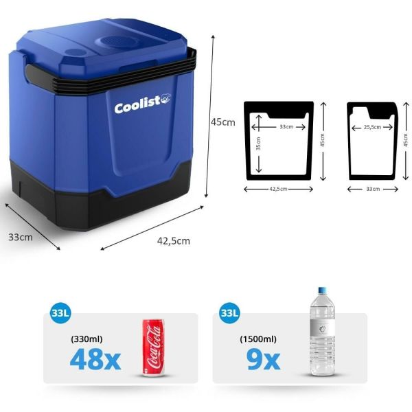 COOLIST CLT33 Sıcak - Soğuk Oto Buzdolabı 33 Litre 12/220 Volt