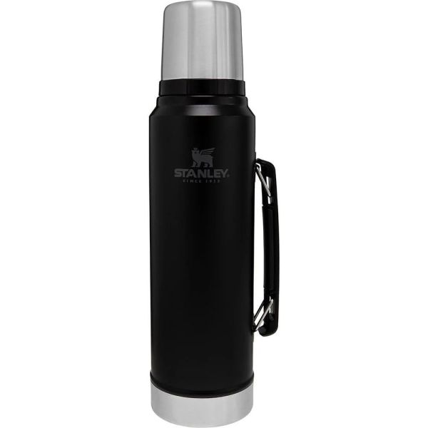 STANLEY Klasik Vakumlu Çelik Termos 1 Litre (Siyah)