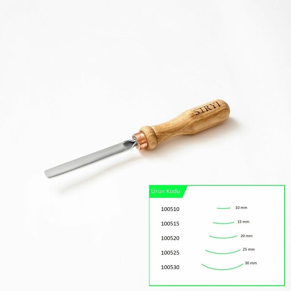 STRYI 100510 Düz Tip Sığ Oluklu Ahşap Oyma Iskarpelası 10 mm