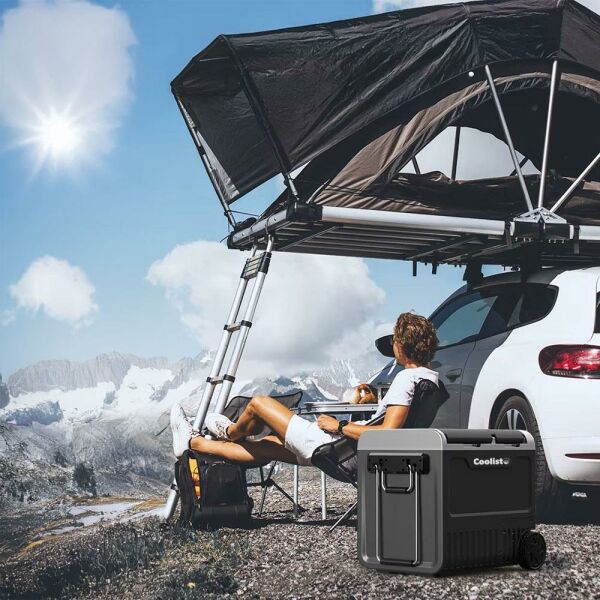 Coolist CLK65W 12/24Volt 220Volt 65 Litre Çift Bölmeli Tekerlekli Outdoor Kompresörlü Oto Buzdolabı/Dondurucu