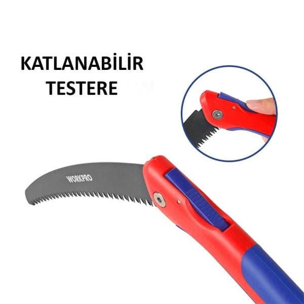 WORKPRO Katlanabilir Ağaç Budama Testeresi 250 mm (WP333003)