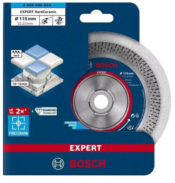 BOSCH EXPERT Porselen-Seramik Elmas Testere 115 mm (Temiz Kesim İçin)