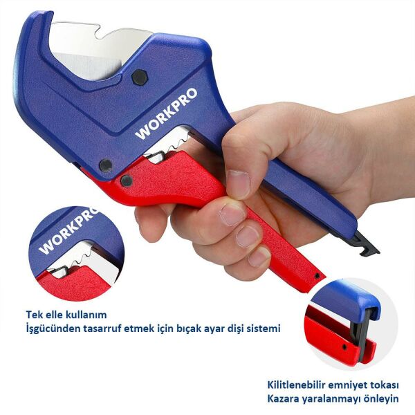 WORKPRO PPRC Plastik Boru Kesme Makası 60.5 mm (WP301007)
