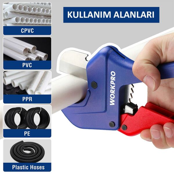 WORKPRO PPRC Plastik Boru Kesme Makası 60.5 mm (WP301007)