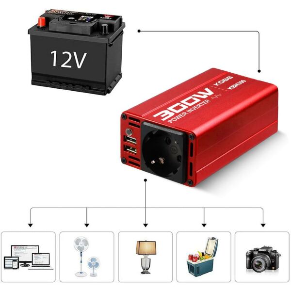 KOBB KBN300 Araç İçi Inverter 12V-220V 300 Watt