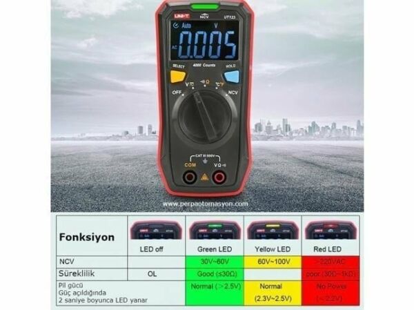 UNIT UT-123 Dijital Multimetre