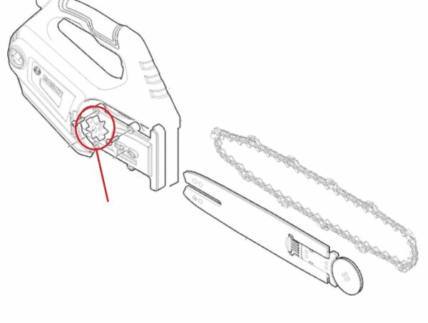 BOSCH GAC 250 İçin 7 Köşe Yedek Zincir Dişlisi