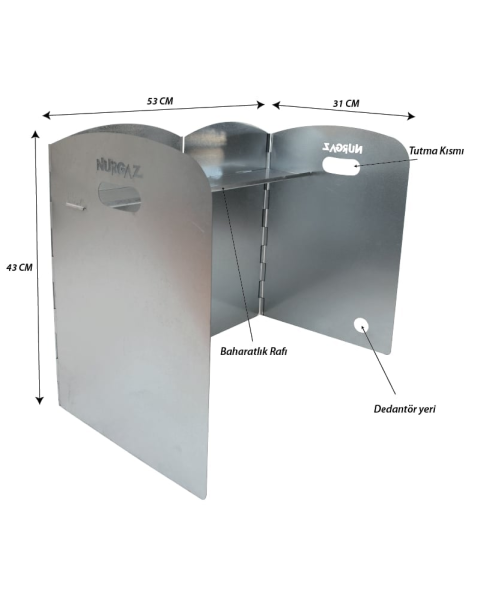 NURGAZ Portatif Ocak Rüzgarlığı (NG N071)