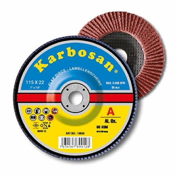 Karbosan AO Flap Disk Zımpara 115mm Nk 80 Kum - 10lu Paket