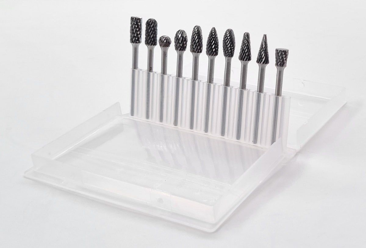 NEXON 10 Parça Elmas - Karbür Kalıpçı Freze Ucu Ahşap - Metal (3 mm Saplı)