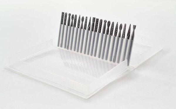 NEXON 20 Parça Elmas - Karbür Kalıpçı Freze Ucu Ahşap - Metal (3 mm Saplı)