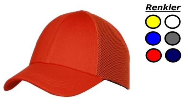Şapkalı Baret Sport Model Kırmızı