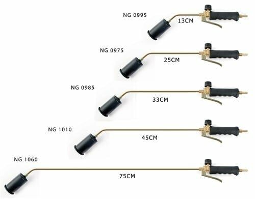 NURGAZ Propan Tav Ve Kaynak Takımı 57 mm Metal Başlıklı Tetikli 33 cm Boyun (NG 0985)