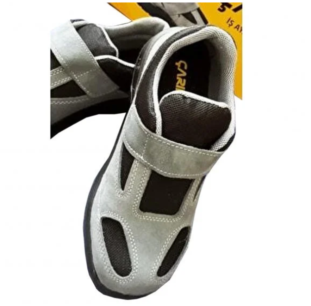 Çarık S1 İşçi Ayakkabısı Süet Cırtlı No:44