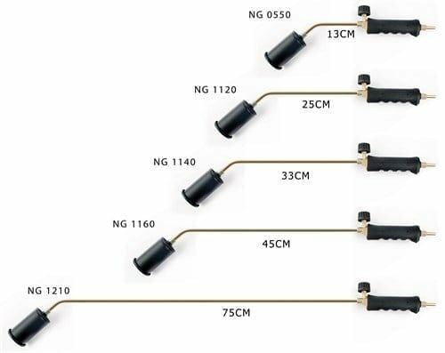 NURGAZ Propan Tav Ve Kaynak Takımı 57 mm Metal Başlıklı 75 cm Boyun (NG 1210)